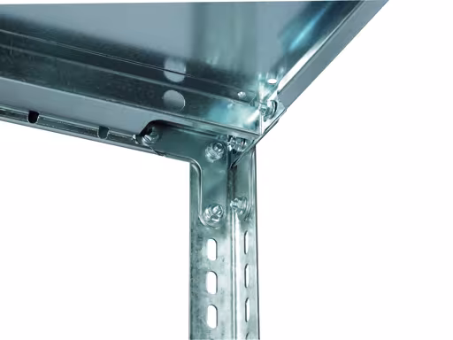 Anbauregal, Büro-Fachbodenregal Schraubsystem MULTIplus150, 2300 x 1300 x 600 mm (HxBxT), 6 Fachböden, RAL 7035 lichtgrau, mit Mittelanschag von Schulte Lagertechnik mit der Artikelnr. 37137