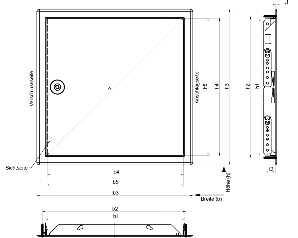 Revisionstür SOFTLINE Edelstahl 600x600 Vierkantverschluss aus der Kategorie Revisionstüren und -klappen mit der GTIN 4005046206573 Softline aus Edelstahl von der Marke Upmann aus der Kategorie Revisionstüren und -klappen