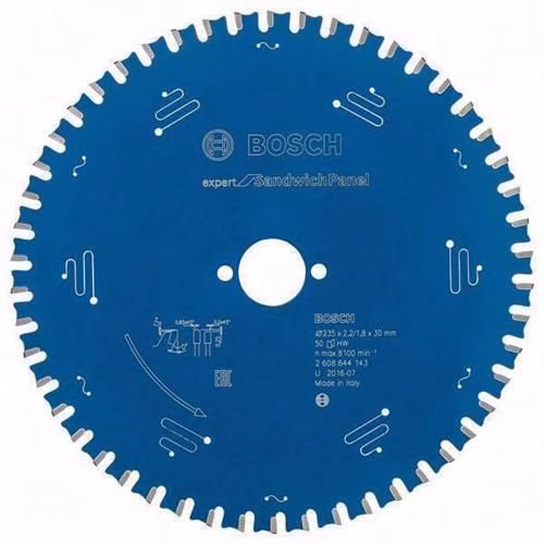 Lame de scie circulaire, diamètre extérieur 235 mm, denture 50 MTCG, alésage 30 mm, largeur de coupe 2,2 mm, carbure, marque BOSCH Lame de scie circulaire BOSCH de la catégorie lames de scie circulaire, référence 8000342235