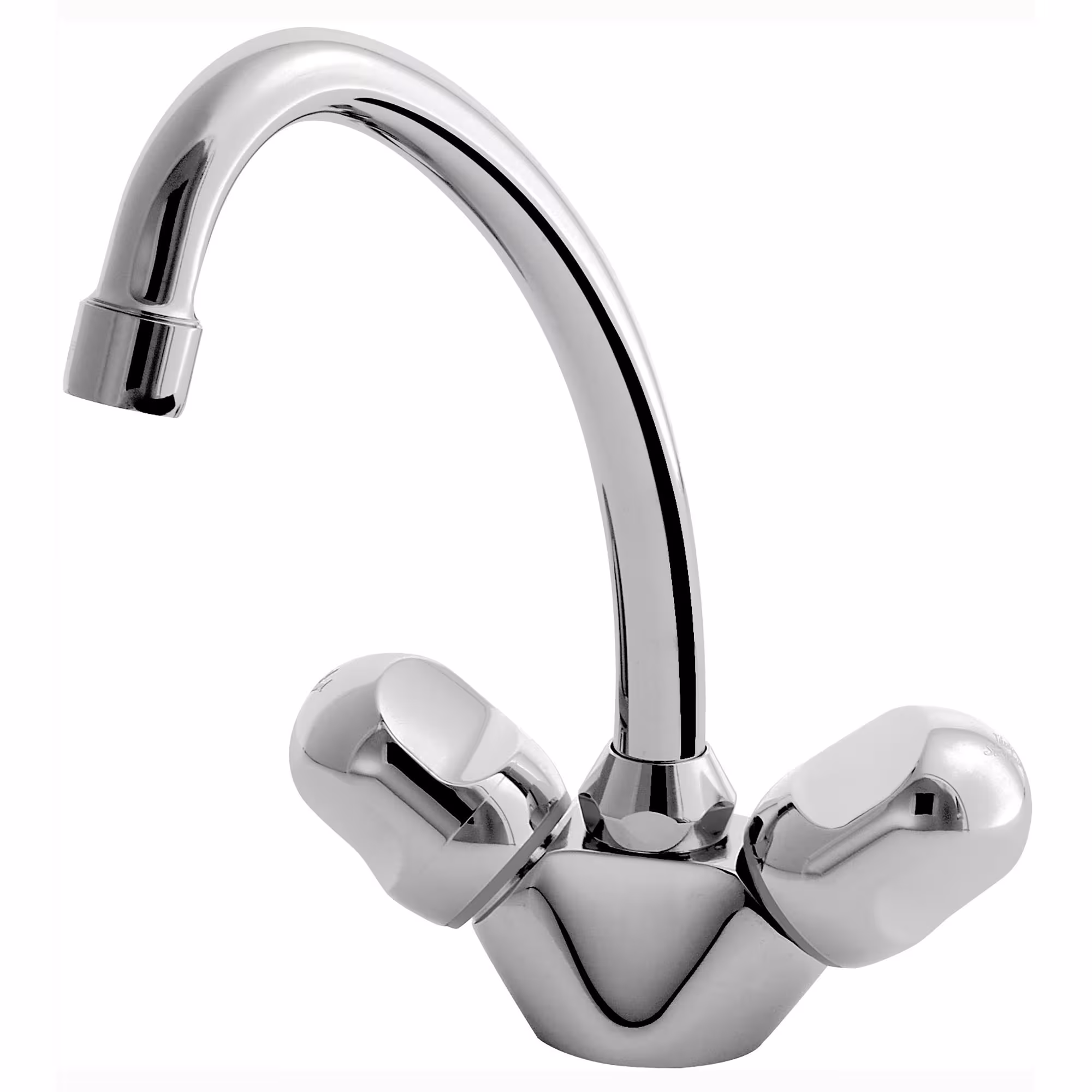 Zweigriff-Waschtischarmatur mit Kette Design LUNA Z von der Marke sanicomfort aus der Produktreihe Armaturen