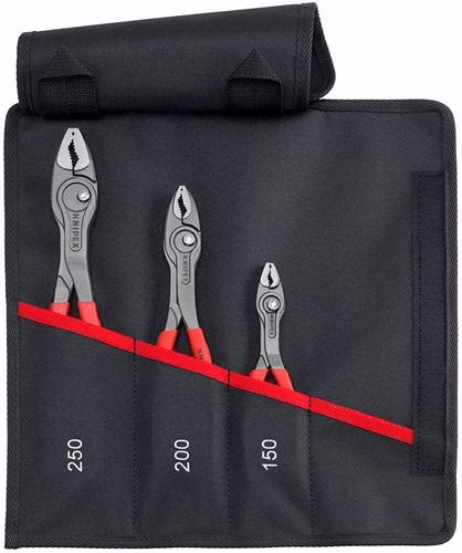 Jeu de pinces de préhension TwinGrip®, 3 pièces, atramentées, étui enroulable, KNIPEX, de la catégorie « autres pinces », référence 8004275738