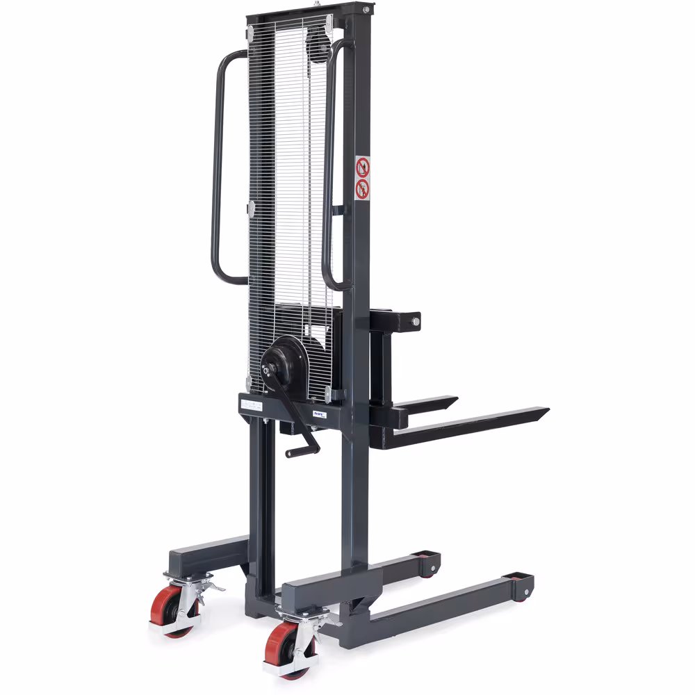 Handwinden-Stapler 6851 Gesamttragkraft 250 kg von der Marke Fetra Handwinden-Stapler stabile Profilstahl-Konstruktion mit Rohrschiebegriffen, pulverbeschichtet anthrazitgrau RAL 7016 Typ Gesamttragkraft: 250 kg aus der Kategorie Hubwagen/Hubgeräte mit der Artikelnr. 6851