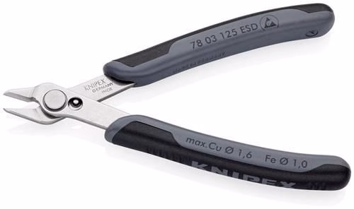 Elektronik-Seitenschneider Super-Knips® Länge 125mm Form 0 Facette nein poliert KNIPEX