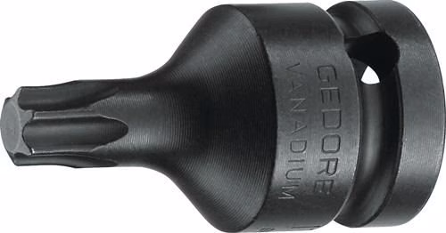 Douille pour clé à chocs Gedore ITX K 19 1/2 pouces, taille de clé 5,52 mm, entraînement T 30, longueur 47 mm Douille pour clé à chocs GEDORE ITX K 19 1/2 pouces (47 mm) de la catégorie Inserts et rallonges pour clés à chocs, référence 4000770508