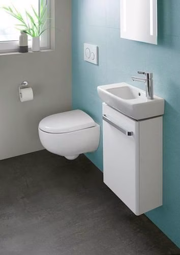 Detailbild 4080831 Geberit Renova Compact Wand-WC Tiefspüler Ausladung 49cm, Rimfree, weiß