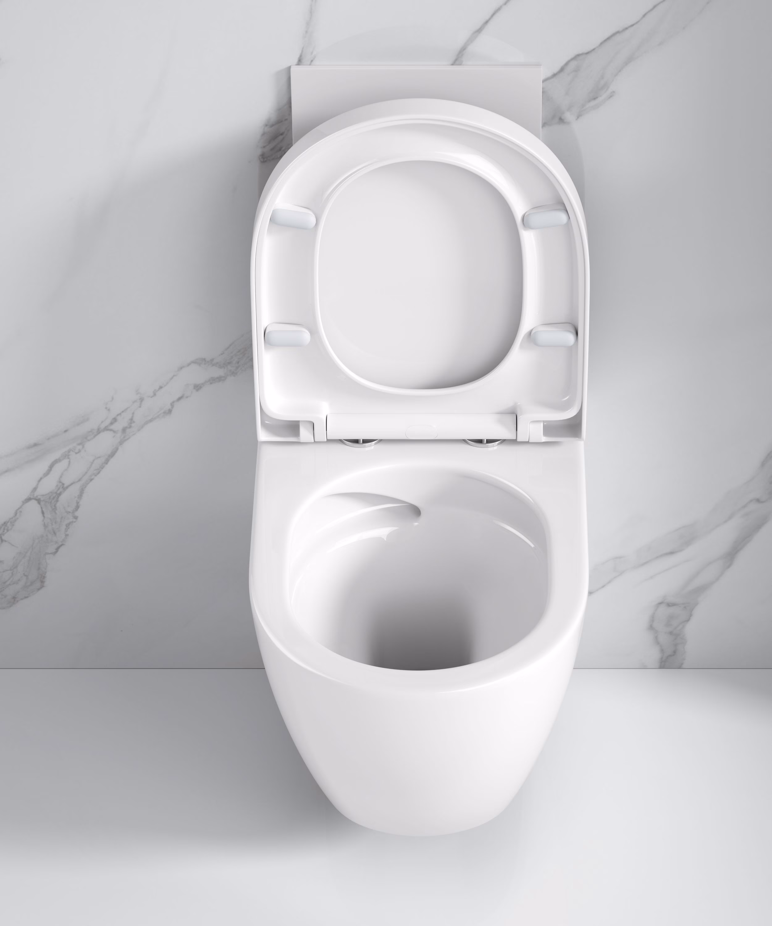 sanicomfort Wand-WC-Set Adonis 2.0 mit Turbo Flush Spültechnik 360° Spülung weiß, WC-Sitz mit Absenkautomatik spülrandlos