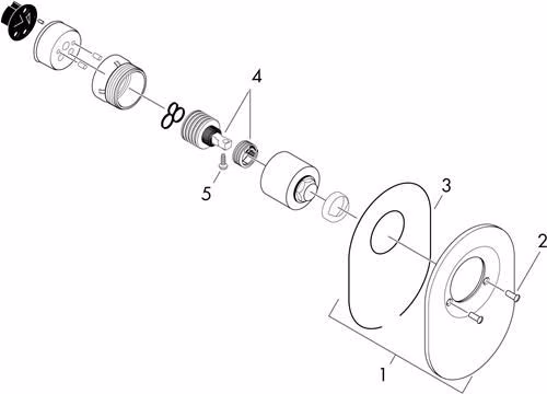 Hansgrohe Umrüstset Brausenmischer Unterputz chrom von der Marke Hansgrohe Hansgrohe Umrüstset Brausenmischer Unterputz chrom aus der Kategorie Dusch-Set`s/-Systeme/-Zubehör mit der Teilenummer 6000533908