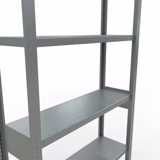 Grundregal, Fachbodenregal Stecksystem MULTIplus330, 2500 x 1000 x 300 mm (HxBxT), 6 Fachböden, Längenriegel, verzinkt von Schulte Lagertechnik mit der Artikelnr. 13931-LR