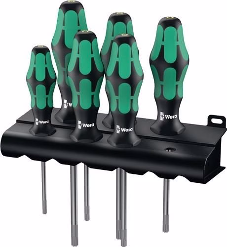 Jeu de tournevis 367/6 TORX avec fonction de maintien, 6 pièces, manche TORX® 2K, lame ronde, WERA, de la catégorie tournevis, numéro d'article 4000827967