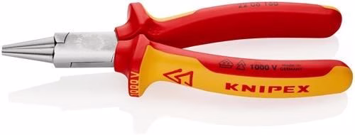 Rundzange Länge 160mm Zange verchromt VDE Mehrkomponenten-Hüllen KNIPEX von Knipex Rundzange Länge 160mm Zange verchromt VDE Mehrkomponenten-Hüllen KNIPEX aus der Kategorie VDE-Zangen mit der Artikelnr. 4000810295