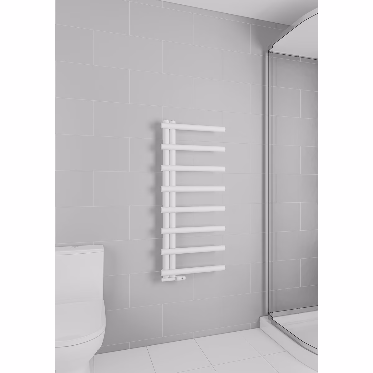 Radiatore da bagno Mert Design modello Metire, bianco, 500x1150 mm del marchio Mert Radiatore da bagno Mert Design modello Metire, bianco, della categoria radiatori da bagno, attacco laterale, con codice articolo 5-METIRE-50x115-W-M