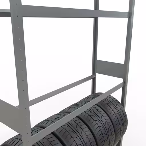 Produktbild Nr 12 des Artikels Grundregal, Räder-/Reifenregal, 3500 x 1300 x 400 mm, verzinkt, 5 Lagerebenen á 150 kg Fachlast pro Ebene Abbildung Nr 12 des Artikels Grundregal, Räder-/Reifenregal, 3500 x 1300 x 400 mm, verzinkt, 5 Lagerebenen á 150 kg Fachlast pro Ebene aus der Produktgruppe Fachbodenregale von der Marke Schulte Lagertechnik