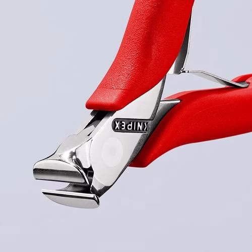 Detailbild 4024806 Elektronikvornschneider Länge 115mm Form 1 Facette nein spiegelpoliert Kunststoff -Überzug KNIPEX