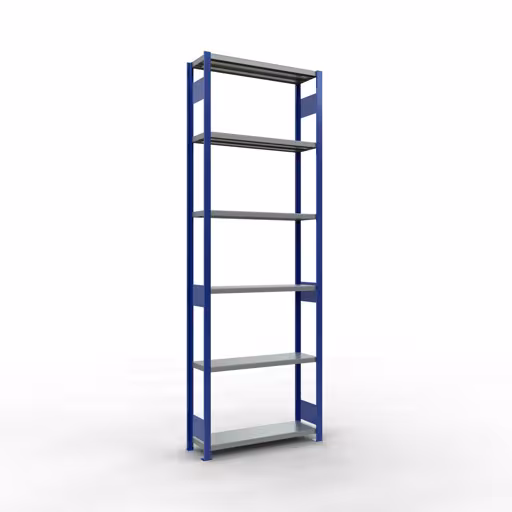 Grundregal, Fachbodenregal Stecksystem MULTIplus250, 3000 x 1000 x 300 mm (HxBxT), 7 Fachböden, Längenriegel, RAL 5010 enzianblau/verzinkt von der Marke Schulte Lagertechnik Grundregal, Fachbodenregal Stecksystem MULTIplus250, 3000 x 1000 x 300 mm (HxBxT), 7 Fachböden, Längenriegel, RAL 5010 enzianblau/verzinkt aus der Kategorie Grundregal mit der Artikelnummer 12932-LR-B