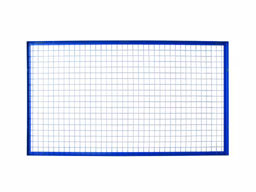 Palettenregal-Drahtgitter-Rückwand für S610-M18, 1500 x 1350 mm (H x B), blau/verzinkt, 50 x 50 mm Maschenweite aus der Kategorie Zubehör mit der Artikelnummer 16134