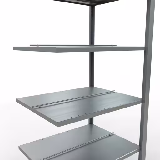 Anbauregal, Büro-Fachbodenregal Stecksystem MULTIplus150, 2000 x 750 x 600 mm (HxBxT), 6 Fachböden, Längenriegel, verzinkt, mit Mittelanschlag von der Marke Schulte Lagertechnik aus der Produktreihe Büroregale