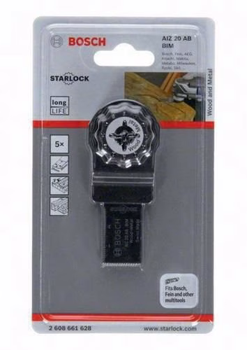 Tauchsägeblatt AIZ 20AB Breite 20 mm Eintauchtiefe 30 mm Starlock 5er Packung 2608661628 BOSCH