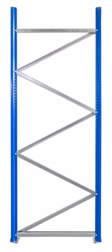 W 100-Ständerrahmen, unmontiert, 2000x800 mm, blau/verzinkt aus der Kategorie W100 für Fachlasten bis 1050kg mit der Artikelnummer 19483