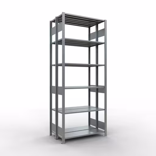 Grundregal, Doppelregal, Fachbodenregal Stecksystem MULTIplus150, 2500 x 1000 x (2x300) mm (HxBxT), 2x6 Fachböden, Längenriegel, verzinkt von der Marke Schulte Lagertechnik Grundregal, Doppelregal, Fachbodenregal Stecksystem MULTIplus150, 2500 x 1000 x (2x300) mm (HxBxT), 2x6 Fachböden, Längenriegel, verzinkt aus der Kategorie Doppelregale mit der Artikelnummer 17831