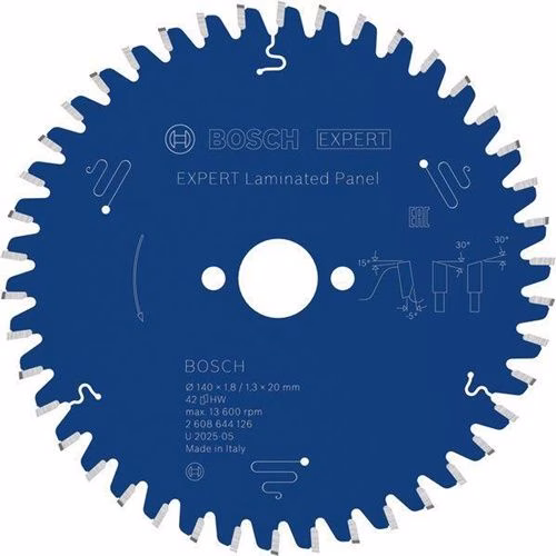 Lama per sega circolare, diametro esterno 165 mm, numero di denti 48, foro 20 mm, spessore di taglio 1,8 mm, con punte in metallo duro, BOSCH, della categoria lame per seghe circolari, codice articolo 8000587023