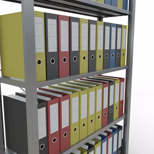Abbildung Nr 8 des Artikels Grundregal, Büro-Fachbodenregal Stecksystem MULTIplus85, 1800 x 1000 x 300 mm (HxBxT), 5 Fachböden, Kreuzstrebe, verzinkt, ohne Anschlagleiste aus der Produktgruppe Büroregale von der Marke Schulte Lagertechnik