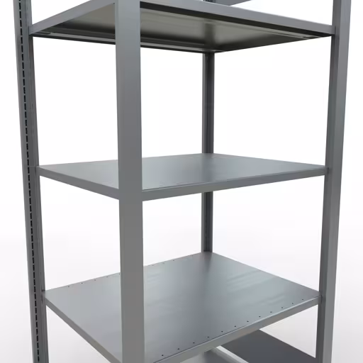 Abbildung Nr 12 des Artikels Grundregal, Büro-Fachbodenregal Stecksystem MULTIplus150, 1800 x 750 x 600 mm (HxBxT), 5 Fachböden, Längenriegel, verzinkt, ohne Mittelanschlag aus der Produktgruppe Büroregale von der Marke Schulte Lagertechnik