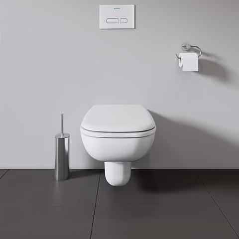 Detailbild 4073942 Sedile WC DURAVIT bianco con meccanismo di chiusura ammortizzata e cerniere in plastica.