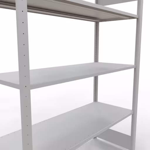 Produktbild Nr.12 des Artikels Grundregal, Fachbodenregal Stecksystem MULTIplus150, 2000 x 1300 x 500 mm (HxBxT), 5 Fachböden, Längenriegel, RAL 7035 lichtgrau aus der Produktreihe Stecksystem von der Marke Schulte Lagertechnik