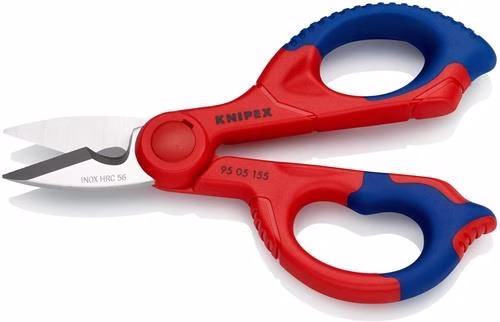 Elektriker-/Handwerkerschere Länge 155 mm 2-Komponenten-Hüllen KNIPEX