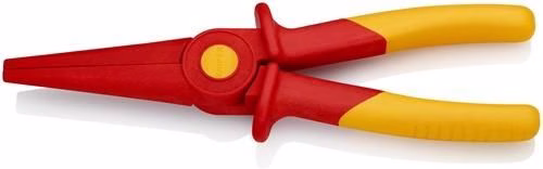 Flachrundzange Gesamtlänge 220 mm Kunststoff glasfaserverstärkt mit Weichkunststoff-Zone KNIPEX