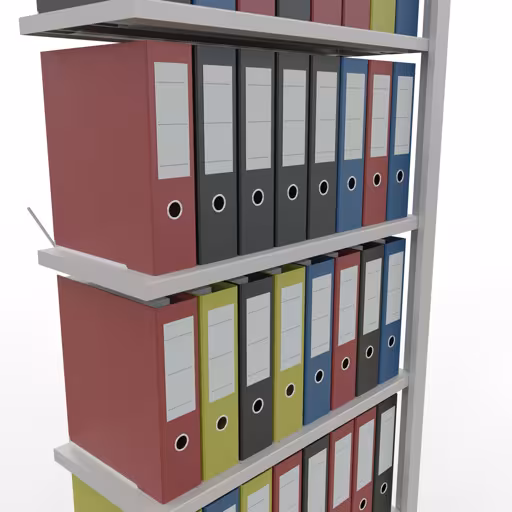 Anbauregal, Büro-Fachbodenregal Stecksystem MULTIplus85, 2300 x 750 x 300 mm (HxBxT), 7 Fachböden, Kreuzstrebe, ohne Anschlagleiste, lichtgrau von der Marke Schulte Lagertechnik aus der Produktreihe Büroregale