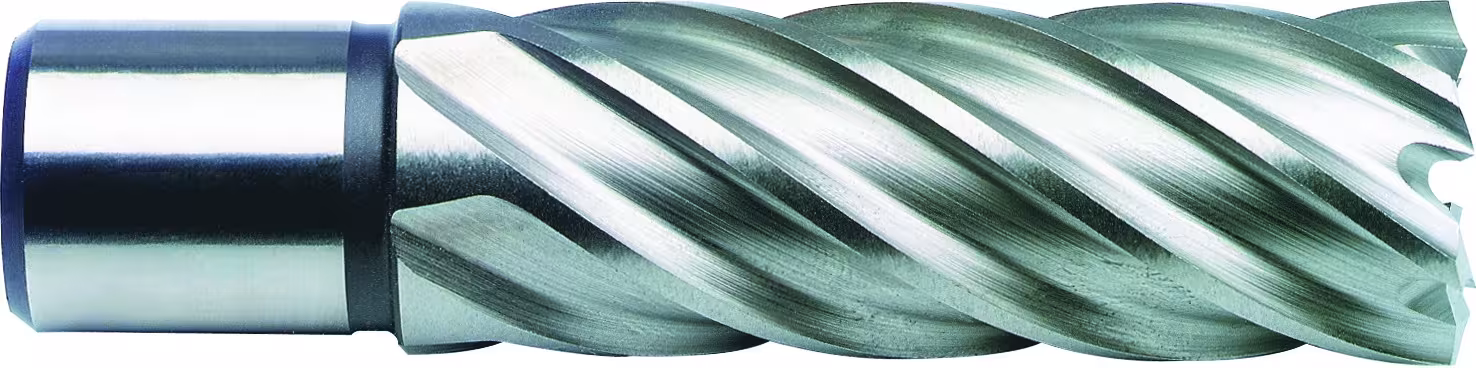 Carotteuse avec tige Weldon 19 mm (3/4") HSS entièrement rectifiée, foret, article n° 38540030