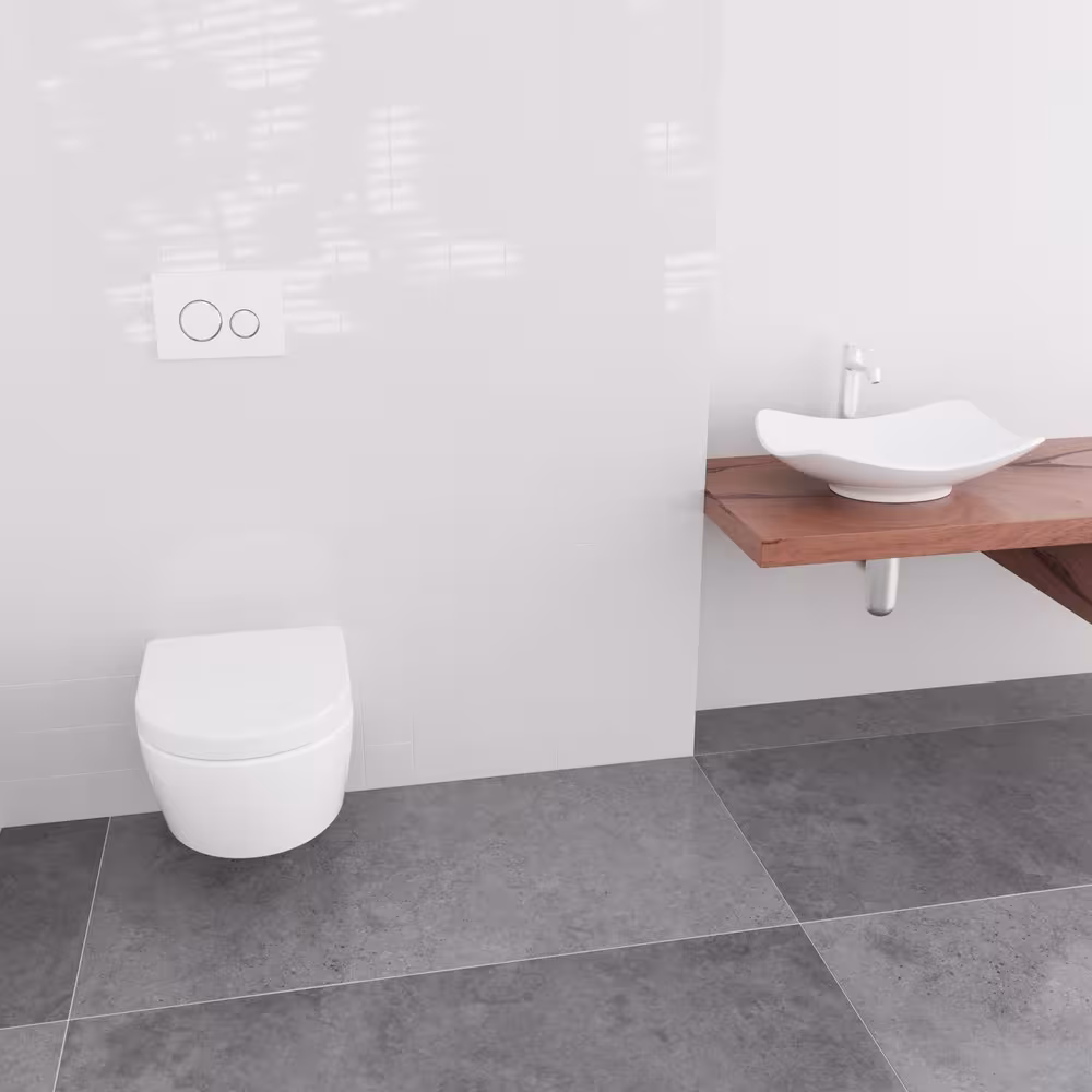 WC-Sitz D650 D-Form Weiß mit Absenkautomatik, u.a. für ME by Starck von der Marke LUVETT aus der Produktreihe Badkeramik