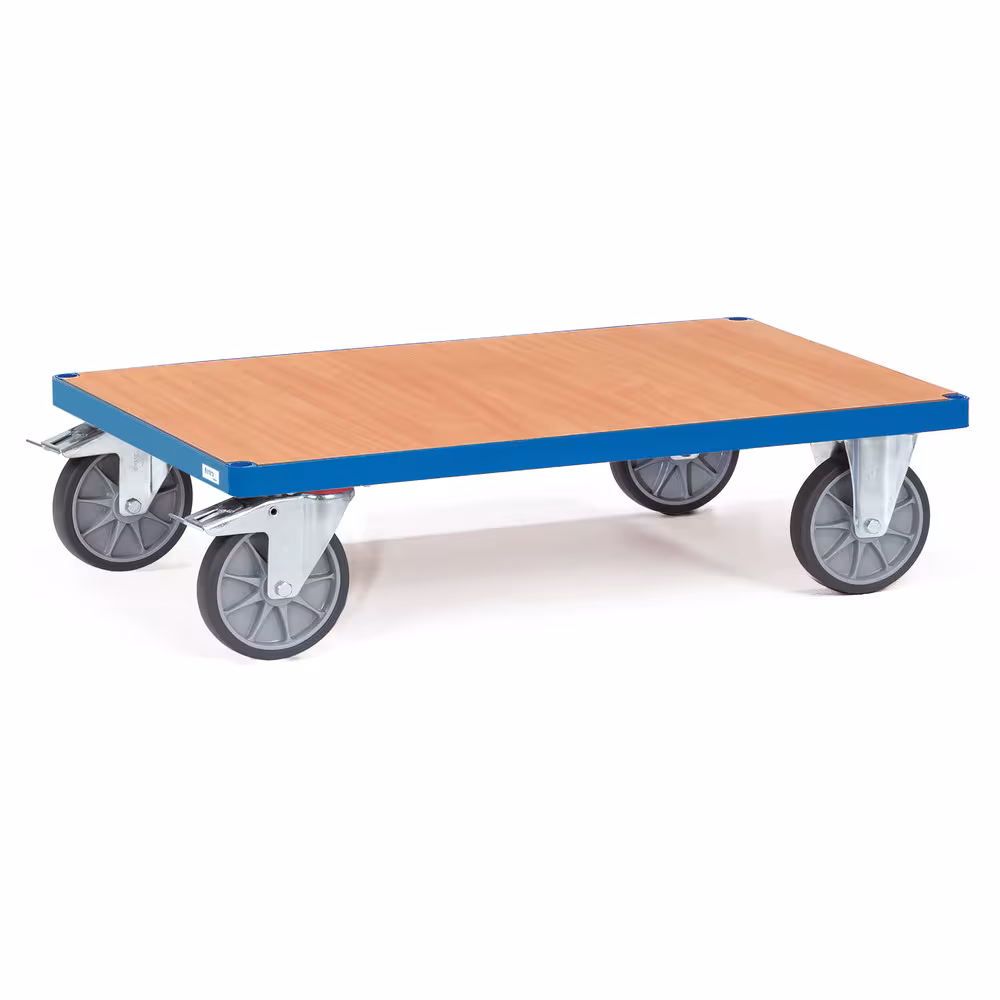 Plattformwagen 2590 Breite 500 mm, Länge 850 mm von der Marke Fetra Plattformwagen Profilstahl geschweißt, pulverbeschichtet RAL 5007, Plattform Holzwerkstoffplatte, Oberfläche Buchendekor Typ Ladeflächenbreite: 500 mm aus der Kategorie Wagen mit der Artikelnr. 2590