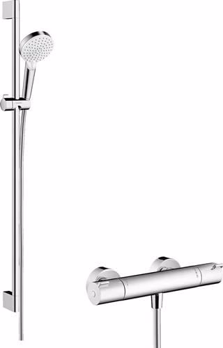Hansgrohe Brauseset ECOSTAT 1001 CL COMBI Brausestange 900 mm weiß/chrom von der Marke Dusch-Set`s/-Systeme/-Zubehör Hansgrohe Brauseset ECOSTAT 1001 CL COMBI Brausestange 900 mm weiß/chrom aus der Kategorie Dusch-Set`s/-Systeme/-Zubehör mit der Teilenummer 6000645583