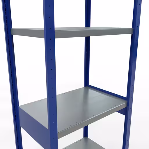 Abbildung Nr 11 des Artikels Grundregal, Fachbodenregal Stecksystem MULTIplus250, 3000 x 750 x 500 mm (HxBxT), 7 Fachböden, Längenriegel, RAL 5010 enzianblau/verzinkt/verzinkt aus der Produktgruppe Stecksystem von der Marke Schulte Lagertechnik
