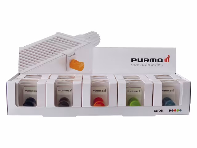 Hauptbild 851841 PURMO handdoekhaak voor platte radiator Knop aqua blauw