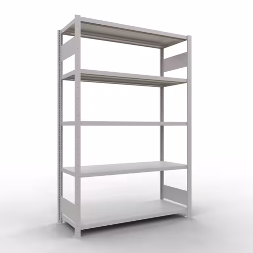 Grundregal, Fachbodenregal Stecksystem MULTIplus250, 2000 x 1300 x 500 mm (HxBxT), 5 Fachböden, Längenriegel, RAL 7035 lichtgrau von der Marke Schulte Lagertechnik Grundregal, Fachbodenregal Stecksystem MULTIplus250, 2000 x 1300 x 500 mm (HxBxT), 5 Fachböden, Längenriegel, RAL 7035 lichtgrau aus der Kategorie Grundregal mit der Artikelnummer 32850-130-LR