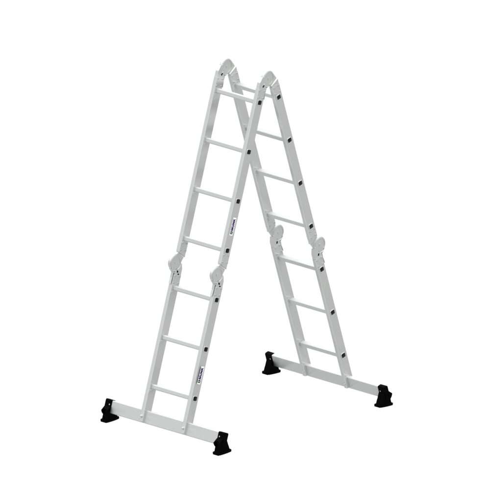 Munk 4-delige multifunctionele ladder met Nivello® dwarsbalk, uit de categorie multifunctionele ladders, artikelnummer 031314