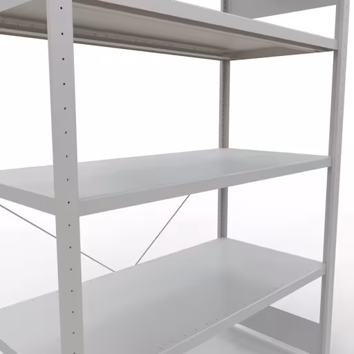 Produktbild Nr 13 des Artikels Stecksystem Grundregal 2000x1300x600 mm, Typ 250 kg, lichtgrau Abbildung Nr 13 des Artikels Stecksystem Grundregal 2000x1300x600 mm, Typ 250 kg, lichtgrau aus der Produktgruppe Stecksystem von der Marke Schulte Lagertechnik