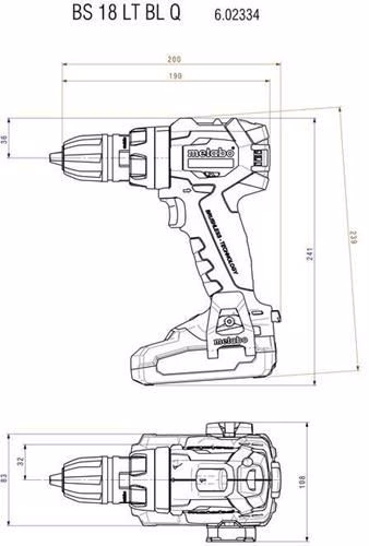Akku-Bohrschrauber BS 18 LT BL Q 18 V 1,5-13 mm