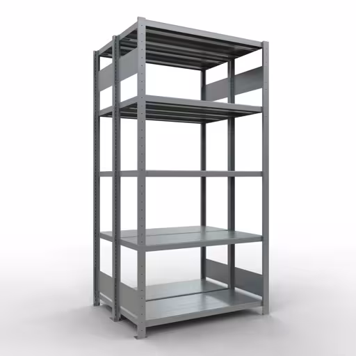 Grundregal, Doppelregal, Fachbodenregal Stecksystem MULTIplus250, 2000 x 1000 x (2x400) mm (HxBxT), 2x5 Fachböden, Längenriegel, verzinkt von der Marke Schulte Lagertechnik Grundregal, Doppelregal, Fachbodenregal Stecksystem MULTIplus250, 2000 x 1000 x (2x400) mm (HxBxT), 2x5 Fachböden, Längenriegel, verzinkt aus der Kategorie Doppelregale mit der Artikelnummer 17940