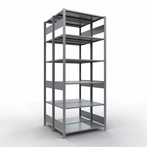 Grundregal, Doppelregal, Fachbodenregal Stecksystem MULTIplus150, 2500 x 1000 x (2x500) mm (HxBxT), 2x6 Fachböden, Längenriegel, verzinkt von der Marke Schulte Lagertechnik Grundregal, Doppelregal, Fachbodenregal Stecksystem MULTIplus150, 2500 x 1000 x (2x500) mm (HxBxT), 2x6 Fachböden, Längenriegel, verzinkt aus der Kategorie Doppelregale mit der Artikelnummer 17851