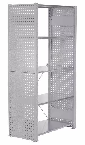 Lochplatten-Seitenblende, 90 x 1000 x 300 mm (H x T), RAL 7035 lichtgrau aus der Kategorie Zubehör mit der GTIN 4004514276339 Lochplatten-Seitenblende, 90 x 1000 x 300 mm (H x T), RAL 7035 lichtgrau von der Marke Schulte Lagertechnik aus der Produktreihe Stecksystem