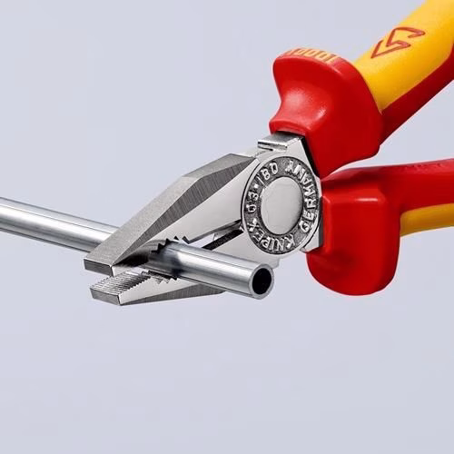 Kombizange Länge 160 mm Mehrkomponenten-Hüllen verchromt VDE KNIPEX
