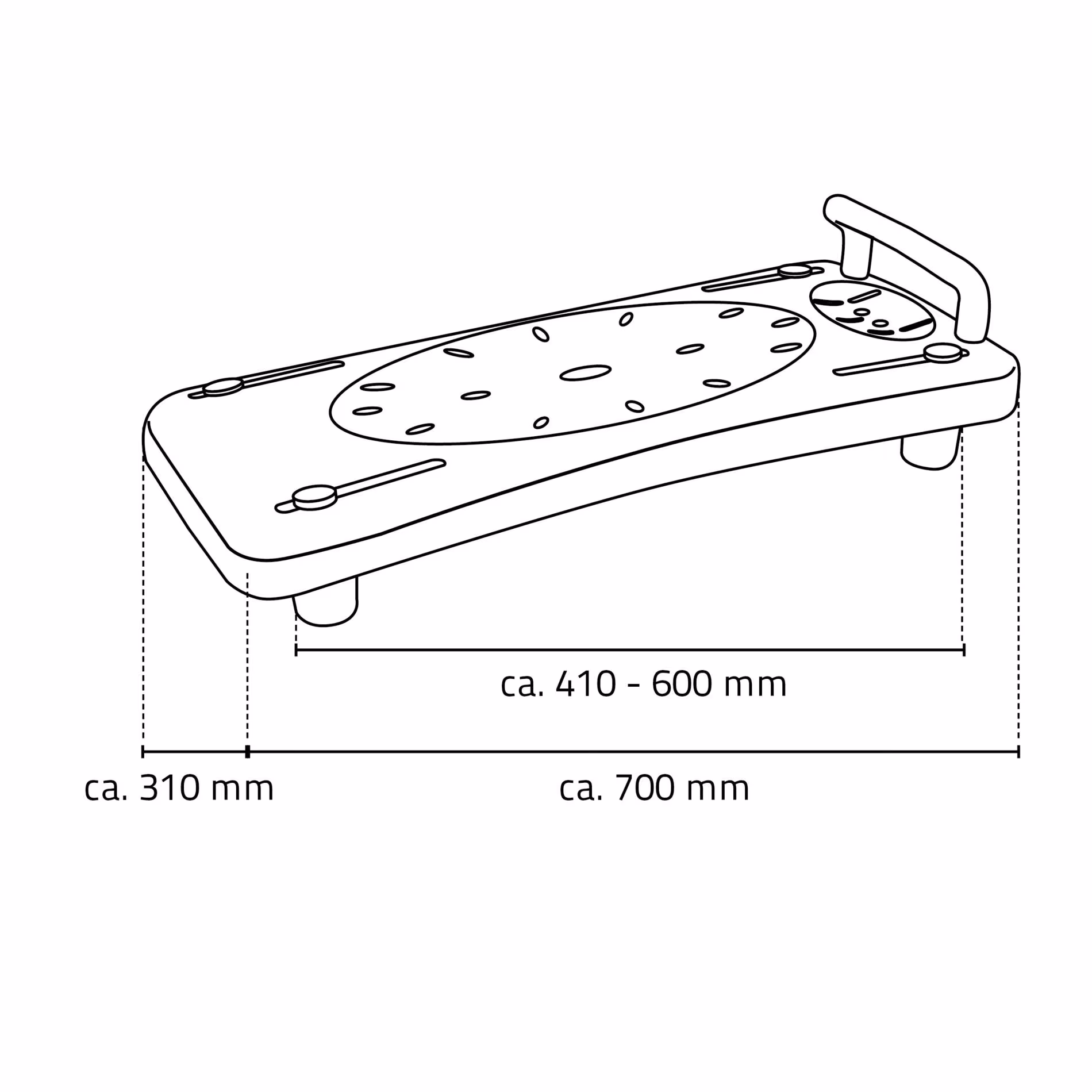 Andere Ansicht des Artikels Badewannen-Brett Sam, weiß, mit Haltegriff, PE aus der Kategorie Badausstattung & Sanitär