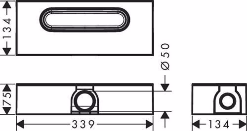 Grundkörper uBox universal für Duschrinnen-Ablaufgehäuse für Standardinstallation HANSGROHE