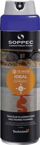 12 Stück - Markierungsspray IDEAL neonblau 500 ml Spraydose SOPPEC von der Marke Soppec Markierungsspray IDEAL 500 ml Spraydose SOPPEC aus der Kategorie Markierungsspray mit der Teilenummer 4000354903