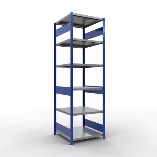 Grundregal, Fachbodenregal Stecksystem MULTIplus250, 2500 x 750 x 800 mm (HxBxT), 6 Fachböden, Längenriegel, RAL 5010 enzianblau/verzinkt/verzinkt von der Marke Schulte Lagertechnik Grundregal, Fachbodenregal Stecksystem MULTIplus250, 2500 x 750 x 800 mm (HxBxT), 6 Fachböden, Längenriegel, RAL 5010 enzianblau/verzinkt/verzinkt aus der Kategorie Grundregal mit der Artikelnummer 12981-75-LR-B