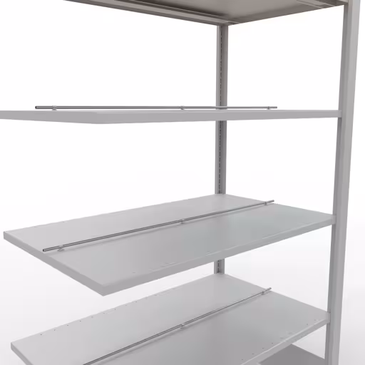 Abbildung Nr 13 des Artikels Anbauregal, Büro-Fachbodenregal Stecksystem MULTIplus150, 2000 x 1000 x 600 mm (HxBxT), 6 Fachböden, Längenriegel, mit Mittelanschlag, lichtgrau aus der Produktgruppe Büroregale von der Marke Schulte Lagertechnik